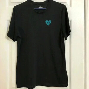 Under Armour Black  and Teal T-Shirt Size Large